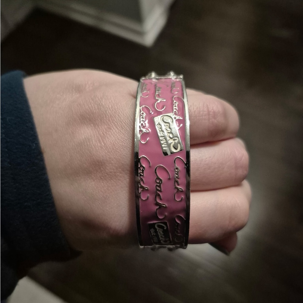 Coach Bracelet in Pink and Silver
